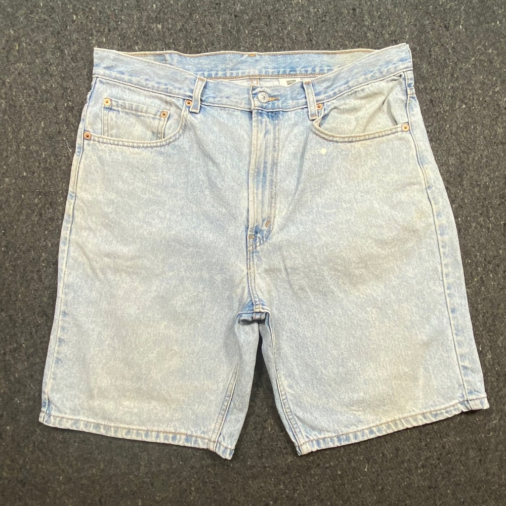 Levi's 90s Men‎ 36 Dad Core 505 Regular Fit Light Wash Denim Jean Shorts Blue